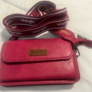 Wrangler hot pink crossbody wallet